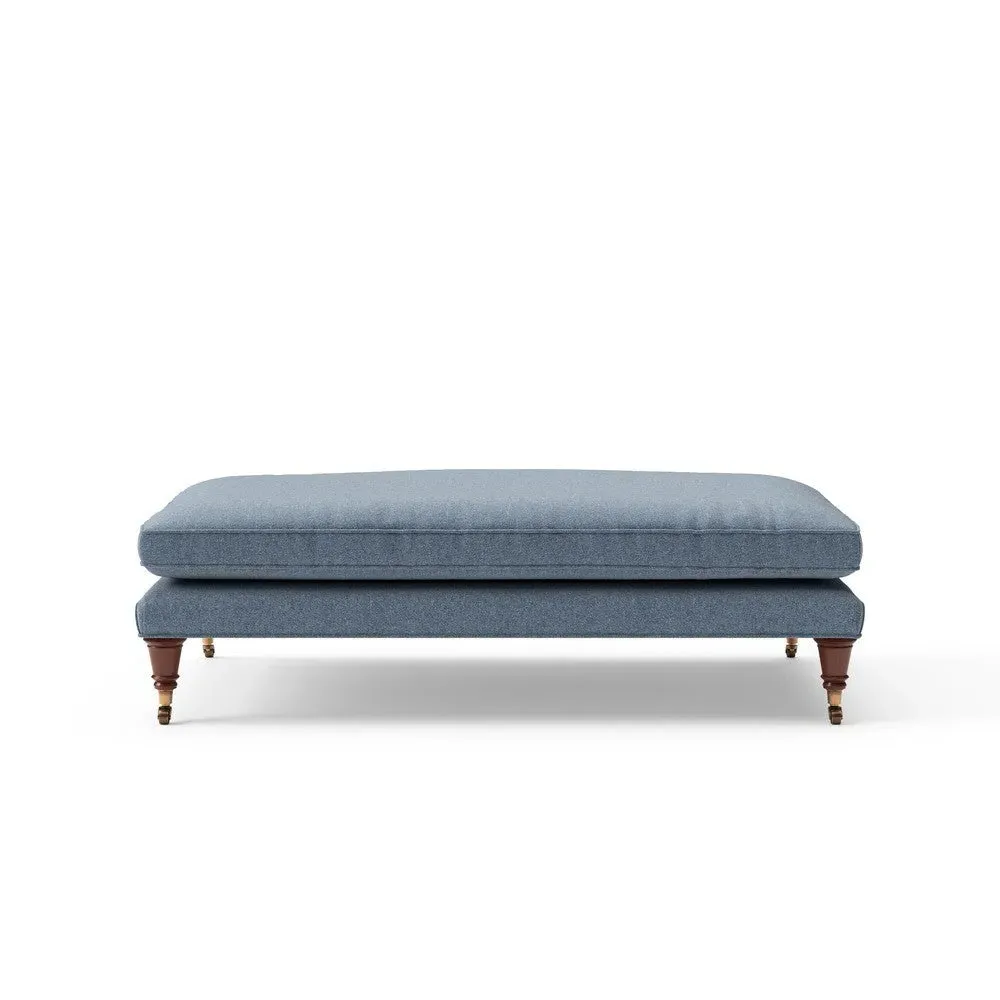 Foot Stool - Indigo, Rustic Weave