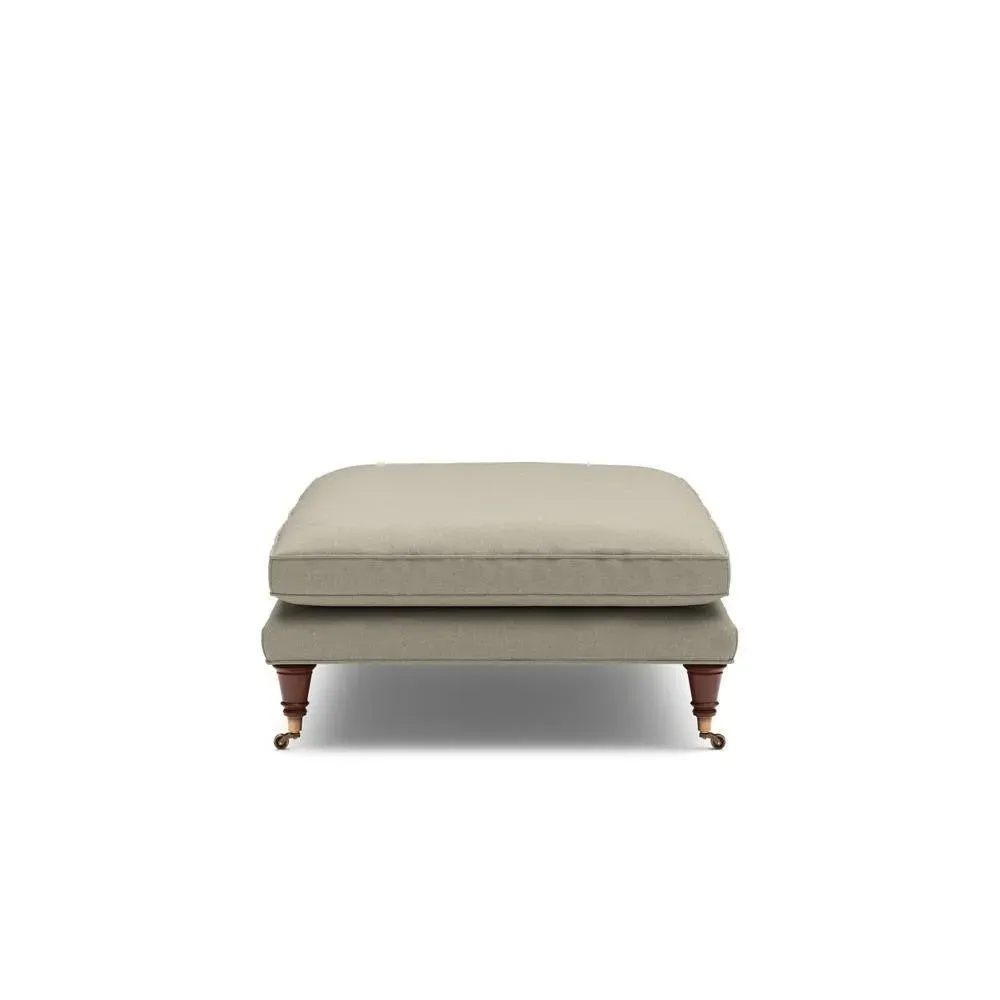 Foot Stool - Mid Grey, House Linen Mix