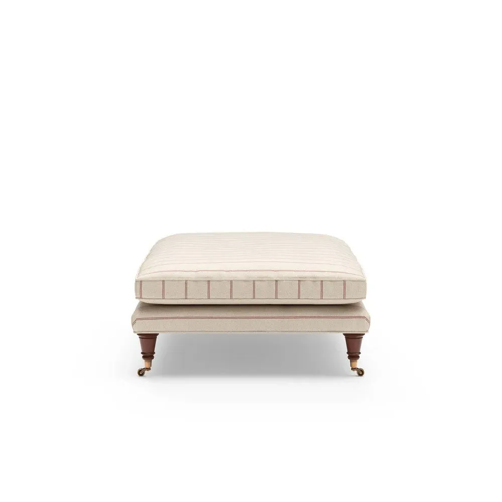 Foot Stool - Raspberry, Compton Stripe