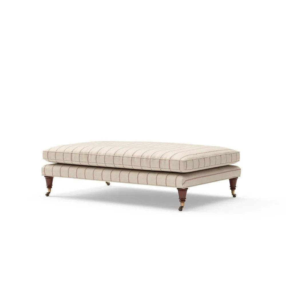 Foot Stool - Raspberry, Compton Stripe