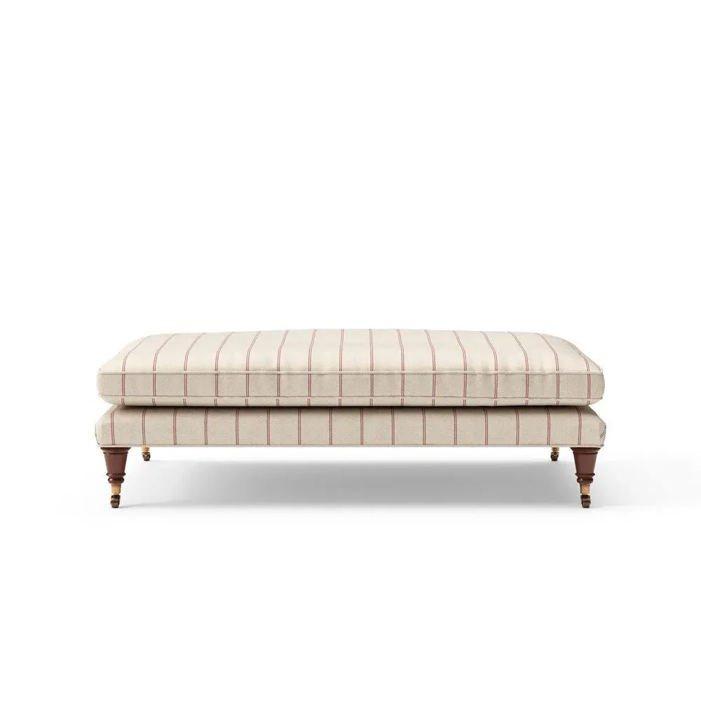 Foot Stool - Raspberry, Compton Stripe