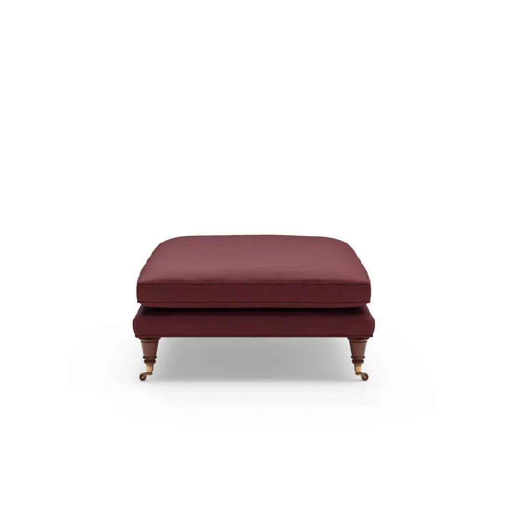 Foot Stool - Rosehip, House Linen Mix