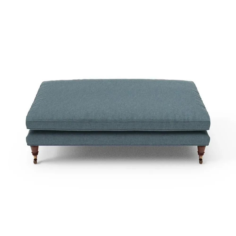 Foot Stool - Teal, Eco Chenille