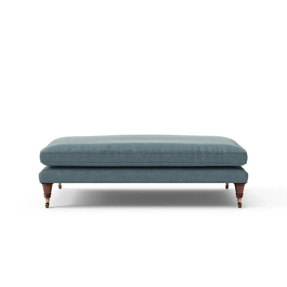 Foot Stool - Teal, Eco Chenille