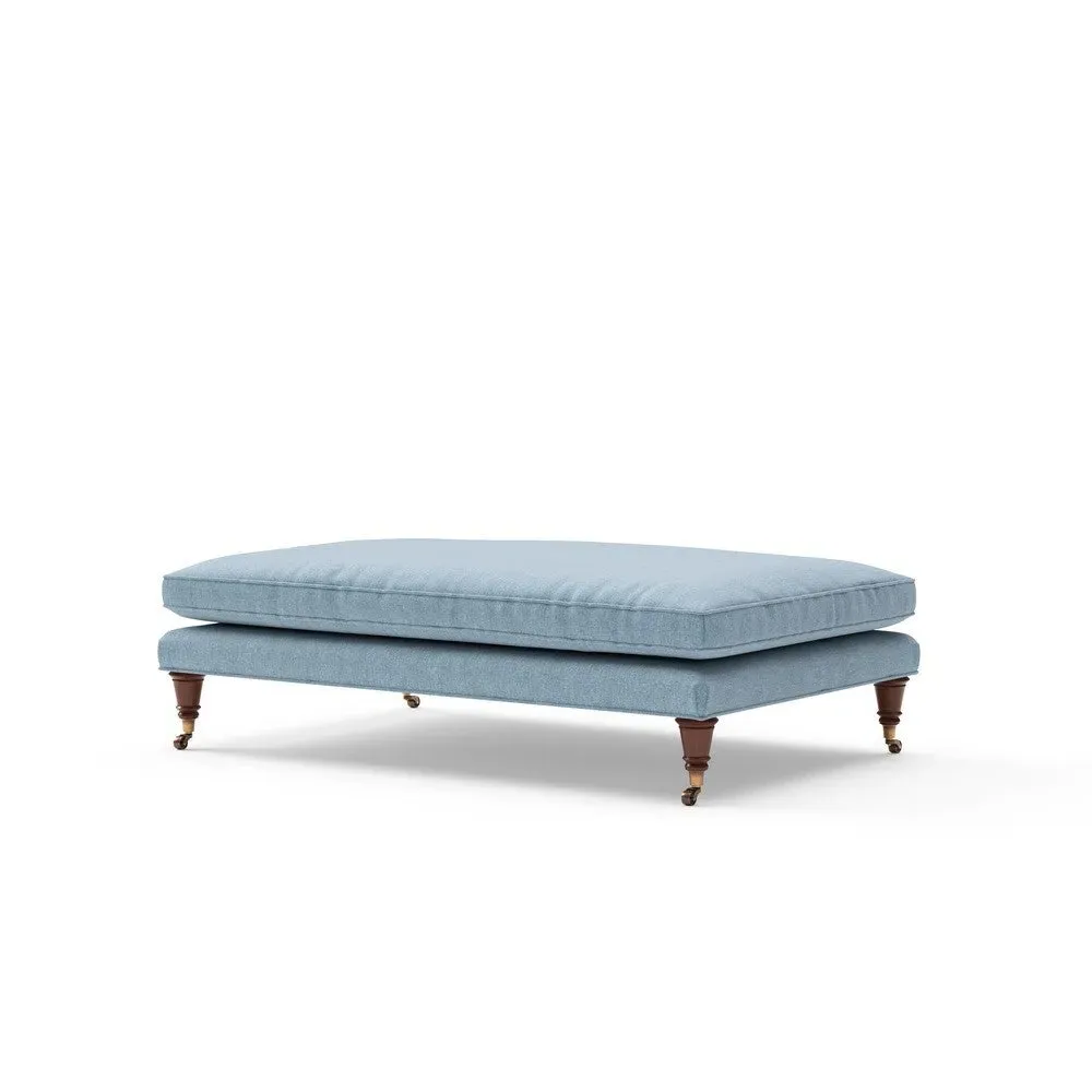 Foot Stool - Teal, Rustic Weave