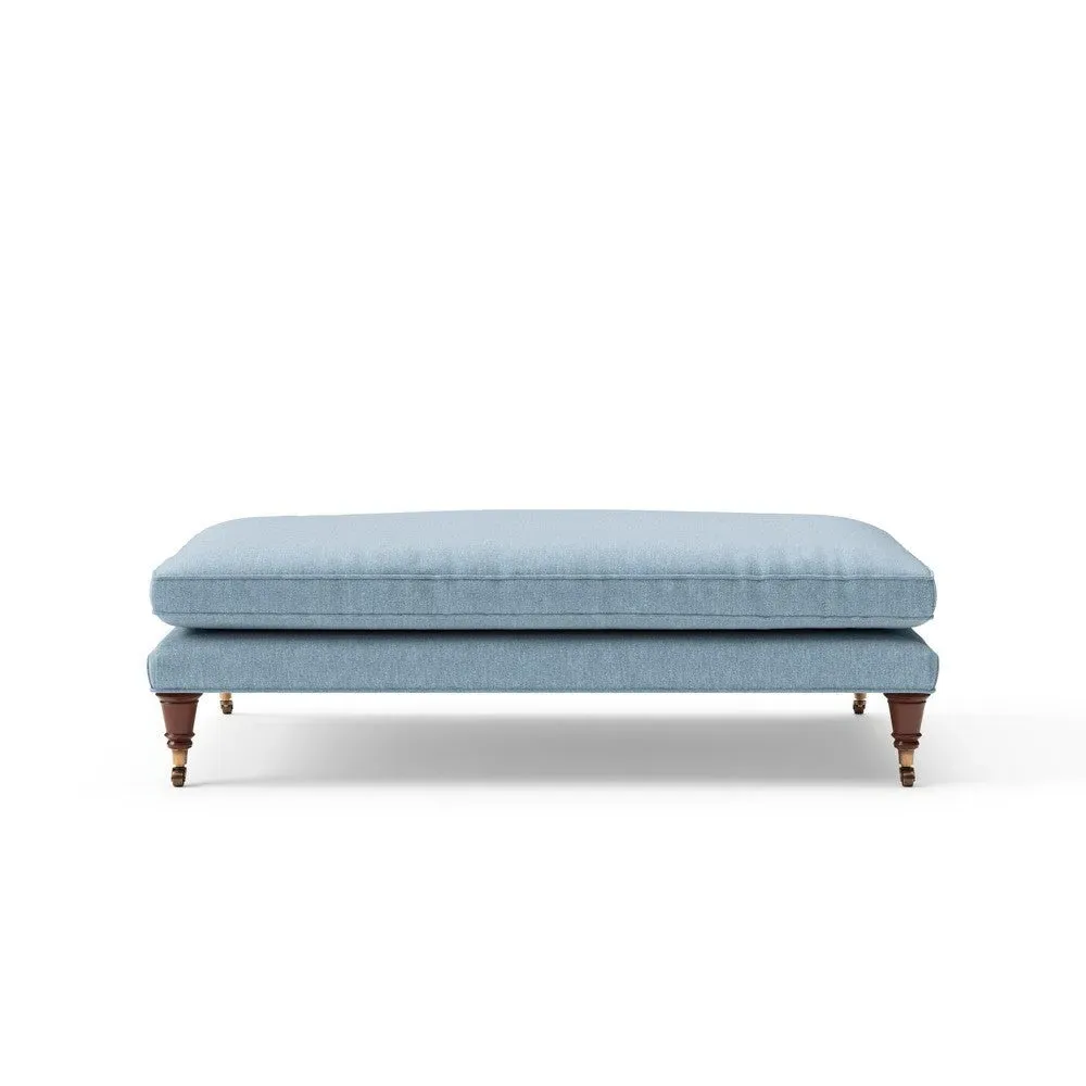 Foot Stool - Teal, Rustic Weave