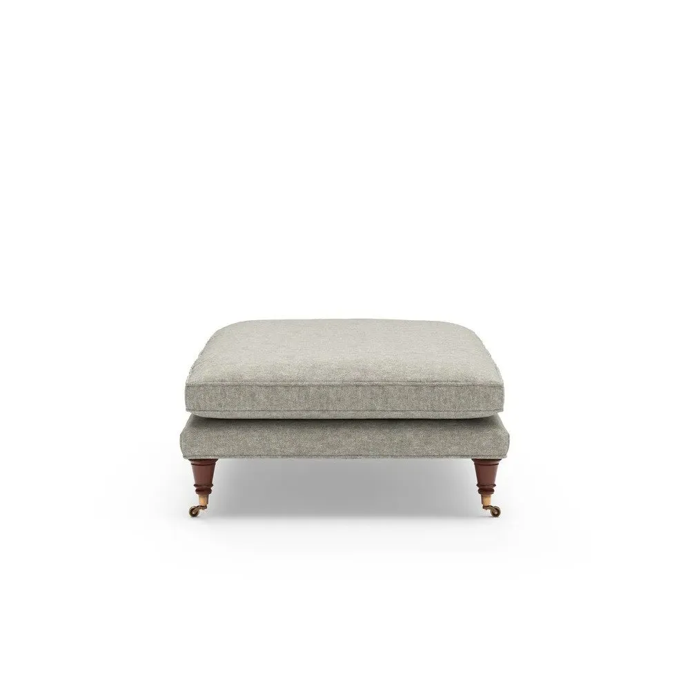 Foot Stool with Castor Feet - Lichen, Aquaclean Oxford