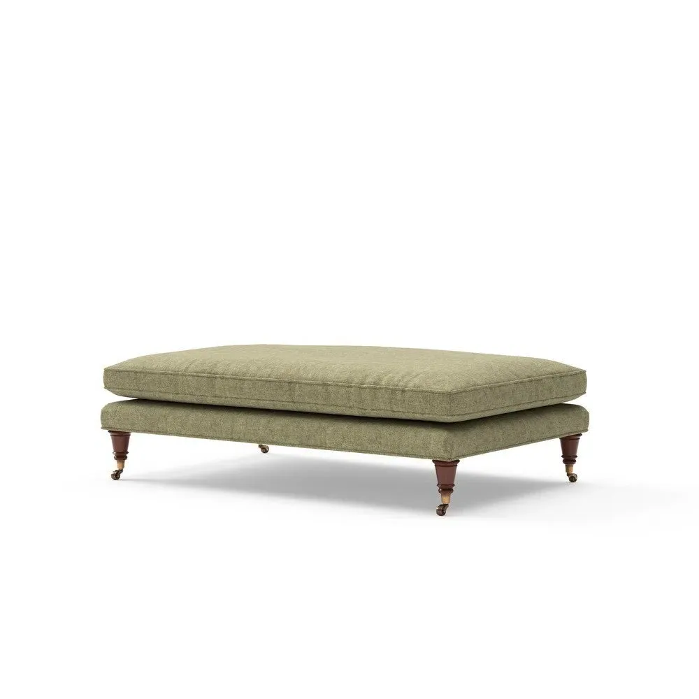 Foot Stool with Castor Feet - Sage, Aquaclean Oxford