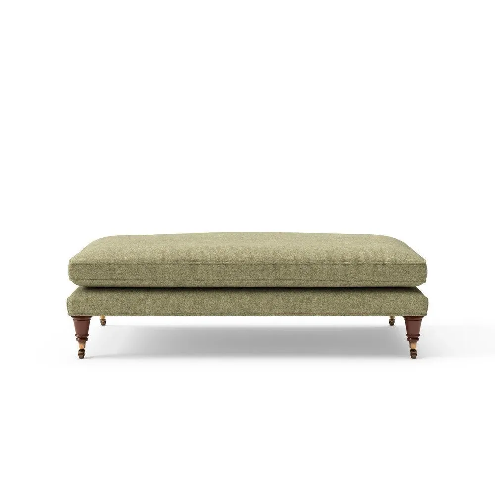 Foot Stool with Castor Feet - Sage, Aquaclean Oxford