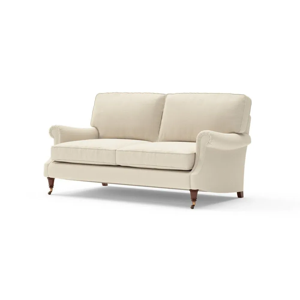 3-Seater High Back Sofa - Cream, House Weave