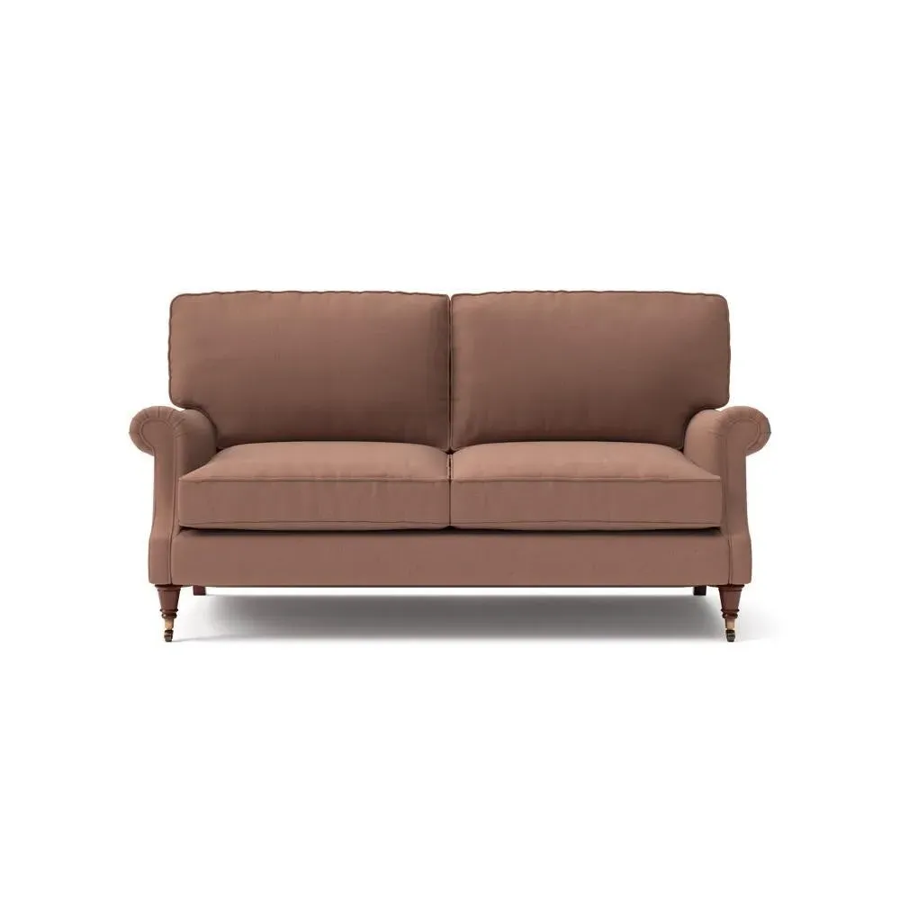 3-Seater High Back Sofa - Dusky Blush, House Linen Mix image