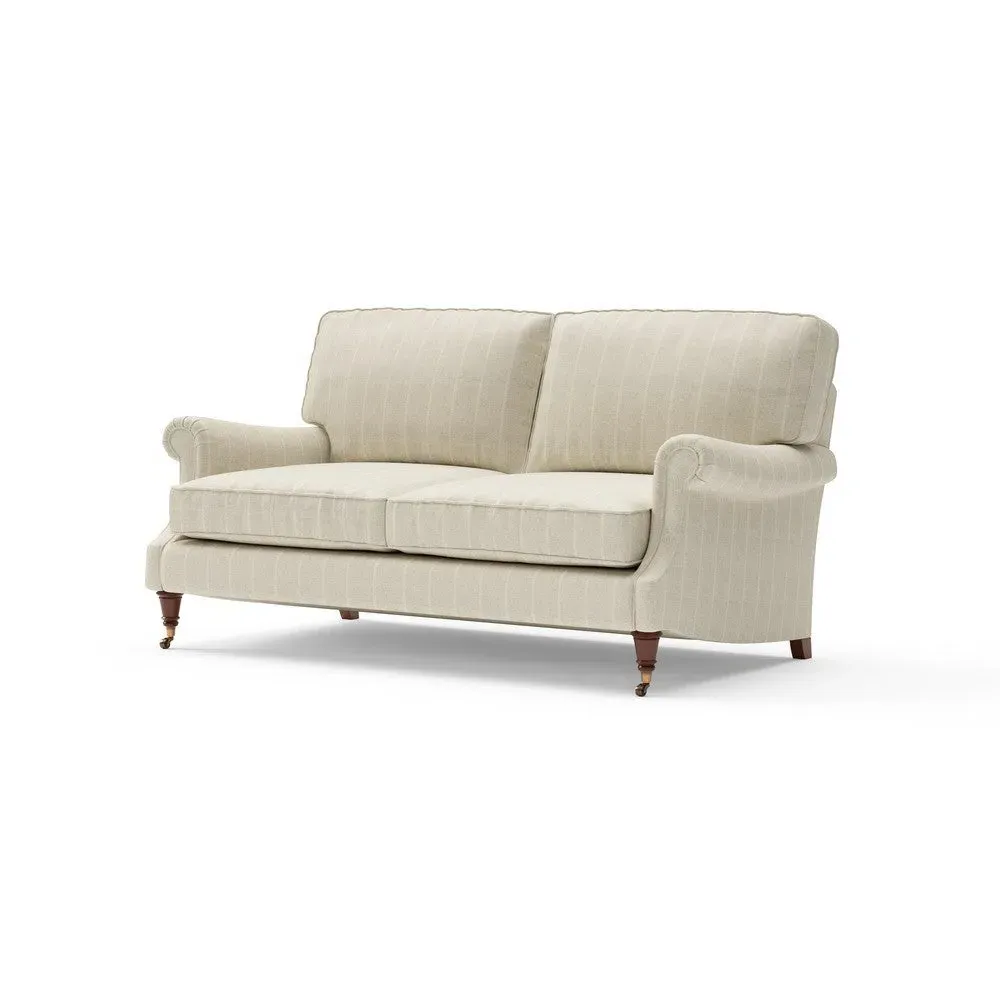 3-Seater High Back Sofa - Natural, Compton Stripe