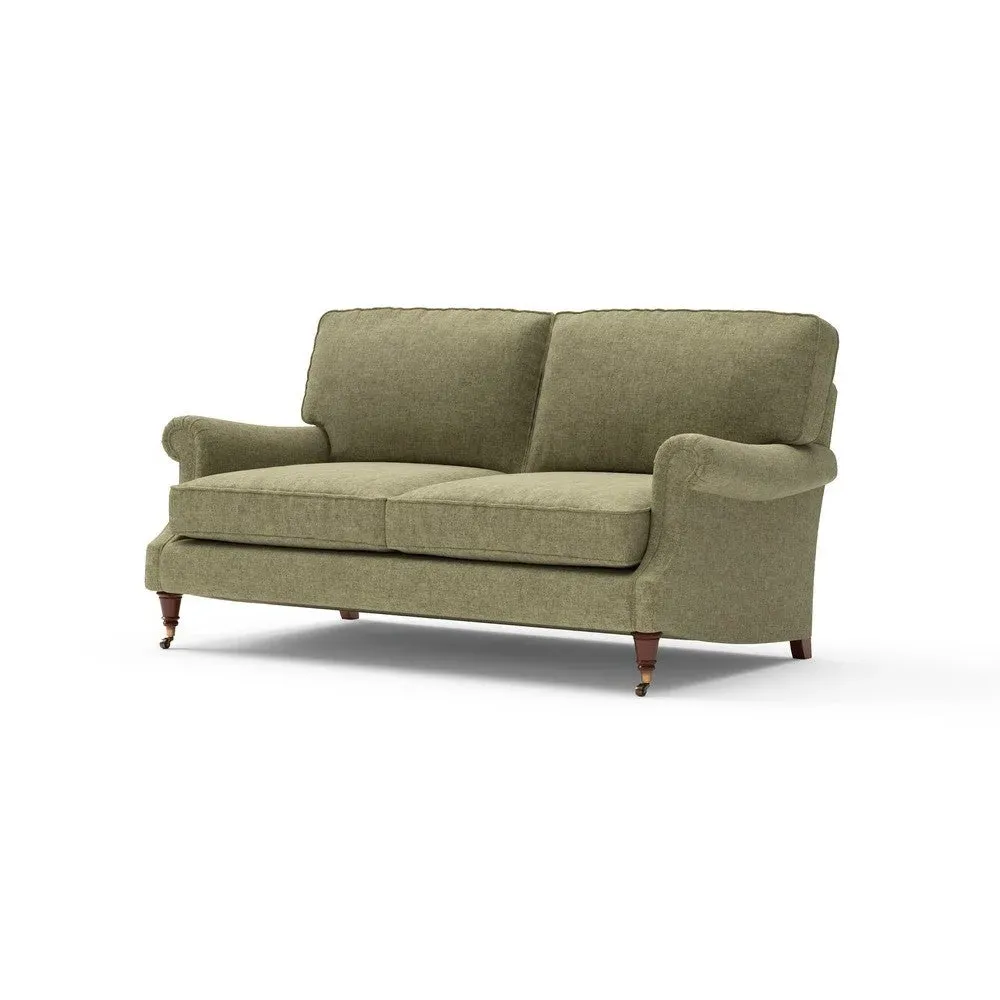 3-Seater High Back Sofa - Sage, Aquaclean Oxford
