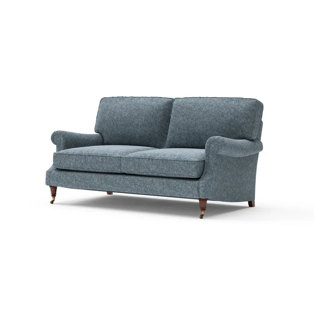 3-Seater Sofa - Mid Blue, Aquaclean Oxford
