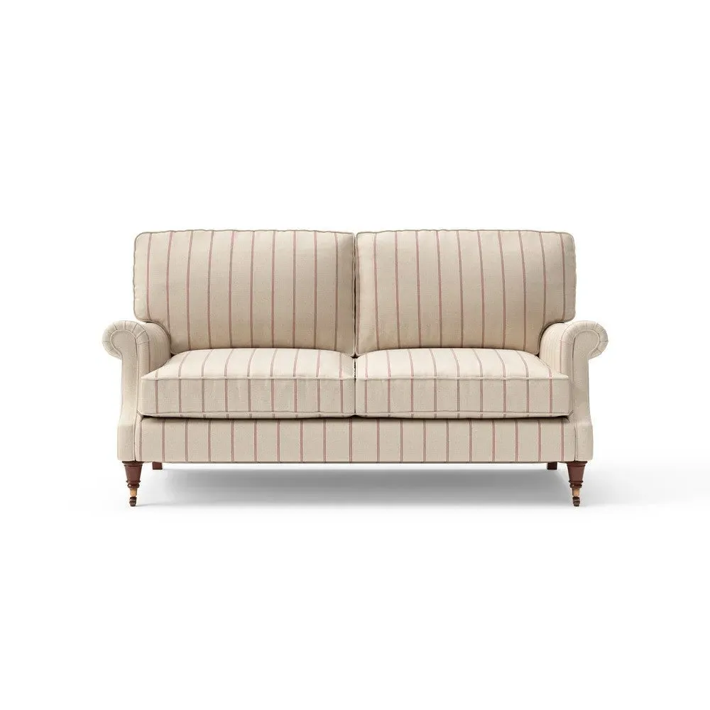 3-Seater Sofa with High Back - Raspberry, Compton Stripe image