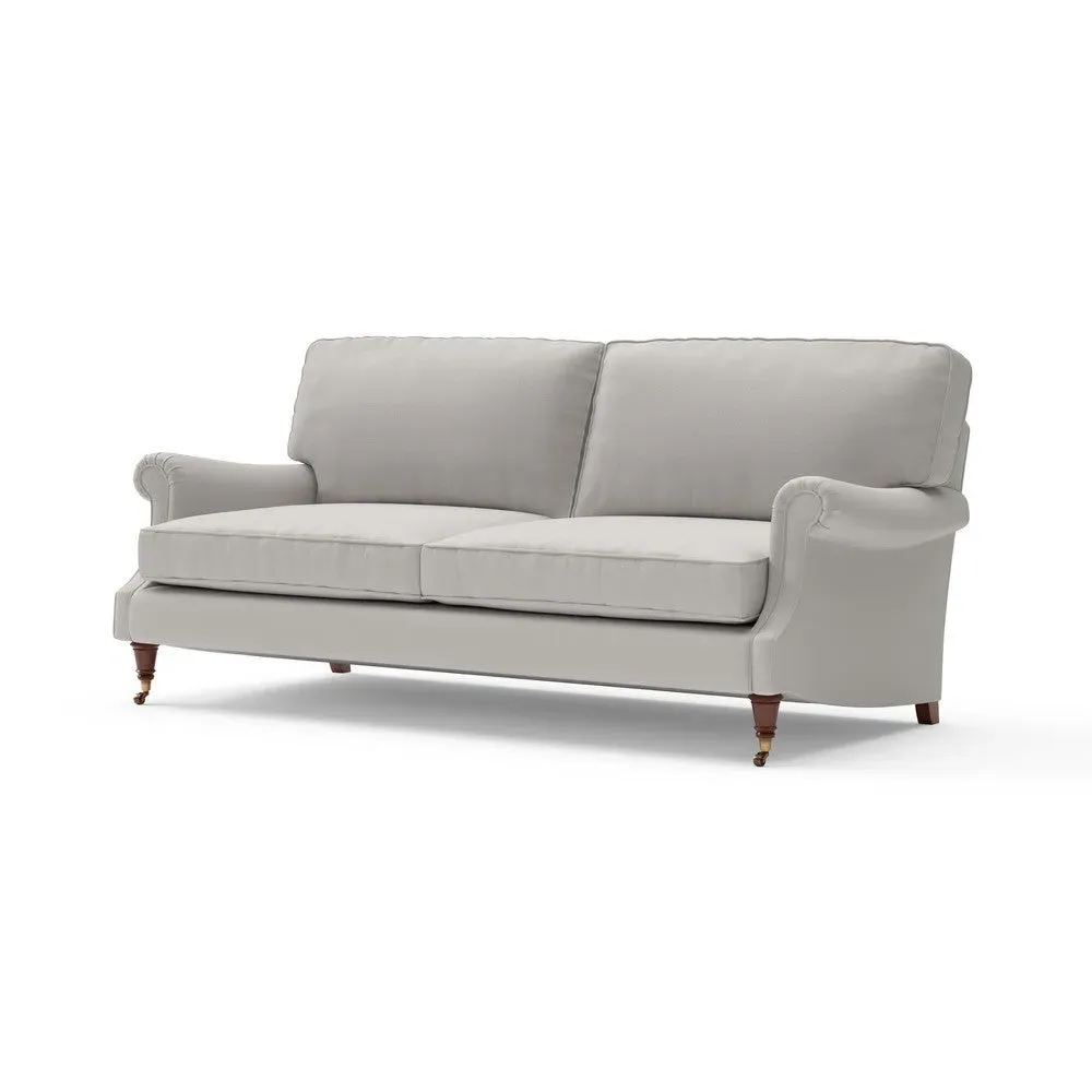 4-Seater High Back Sofa - Dove Grey, House Linen Mix