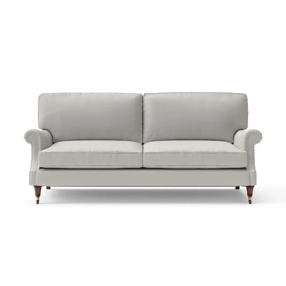 4-Seater High Back Sofa - Dove Grey, House Linen Mix image