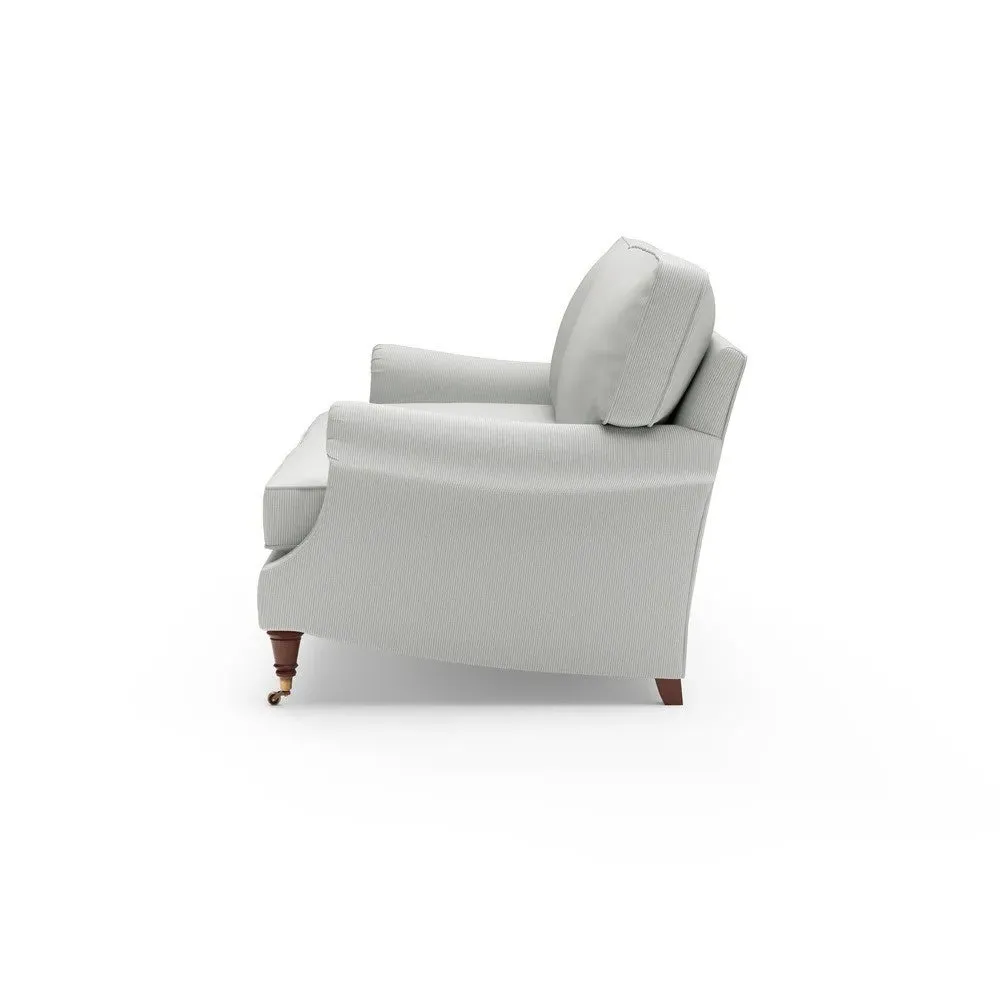 The Cotswold Company 4-Seater High Back Sofa - Duck Egg, Broadway Stripe, image 7