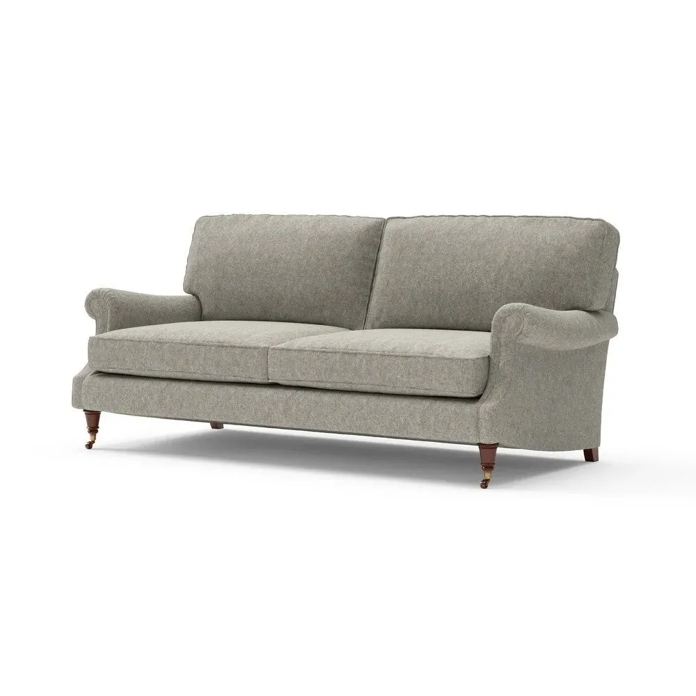 4-Seater High Back Sofa - Green, Aquaclean Oxford