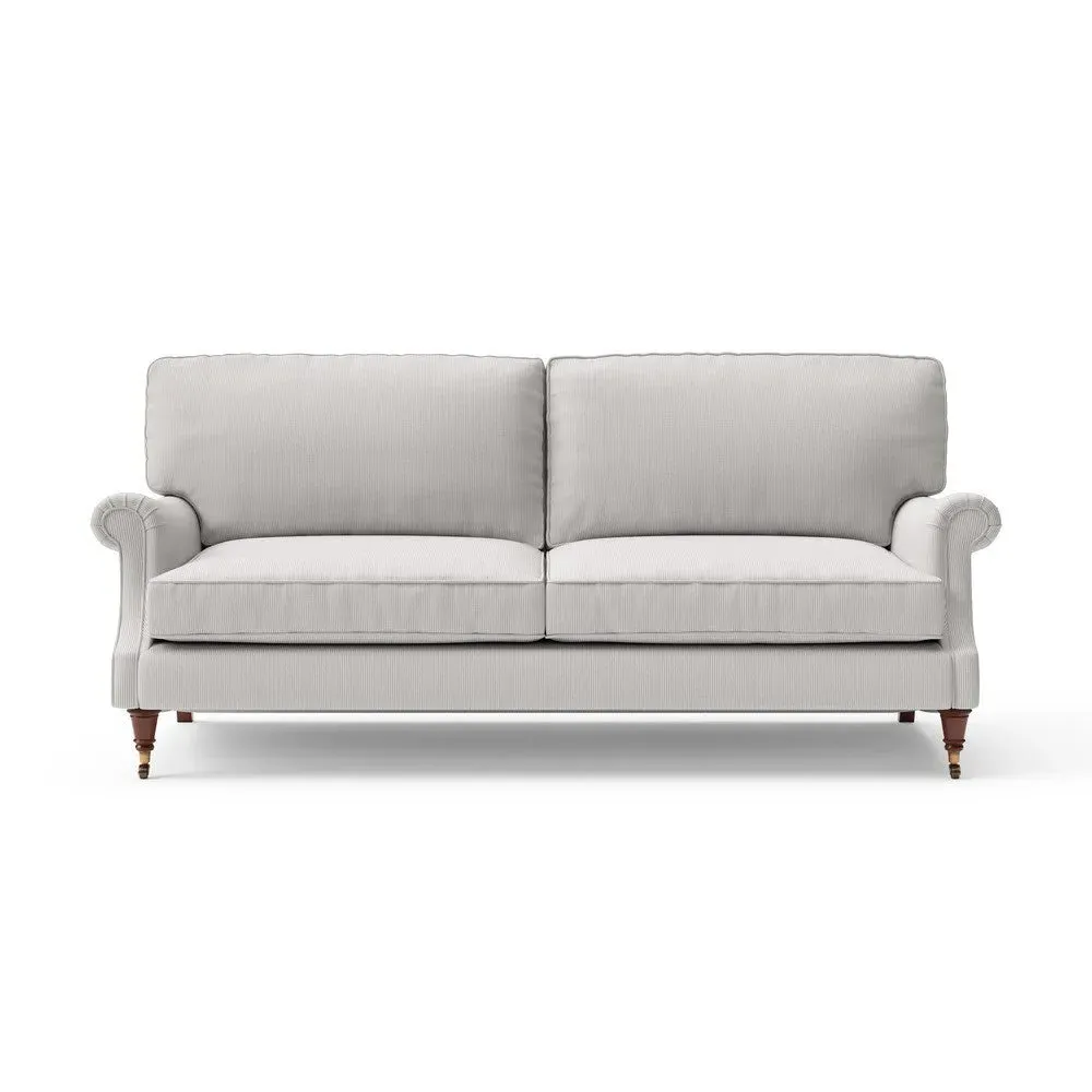 4-Seater High Back Sofa - Grey, Broadway Stripe image