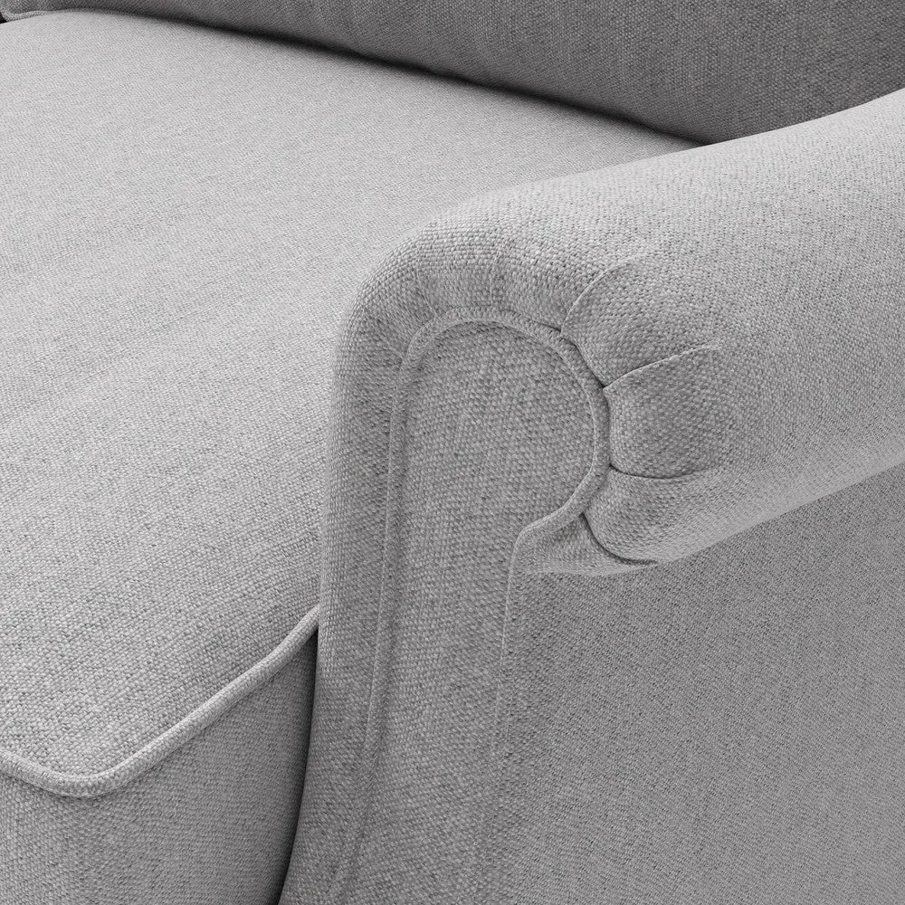 4-Seater High Back Sofa - Grey Marl, Rustic Weave