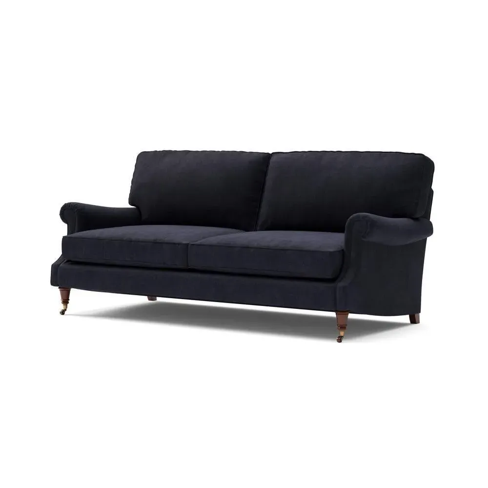 4-Seater High Back Sofa - Ink, Eco Chenille