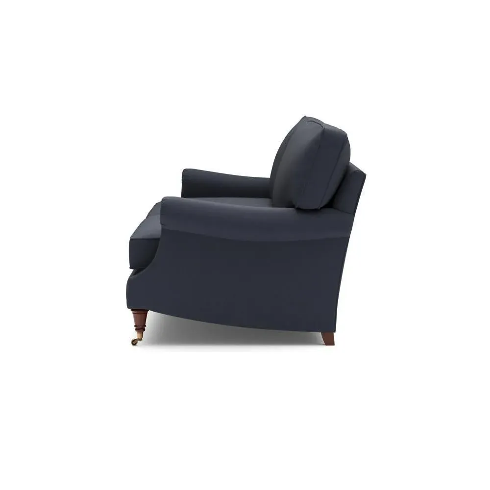 4-Seater High Back Sofa - Ink, House Linen Mix