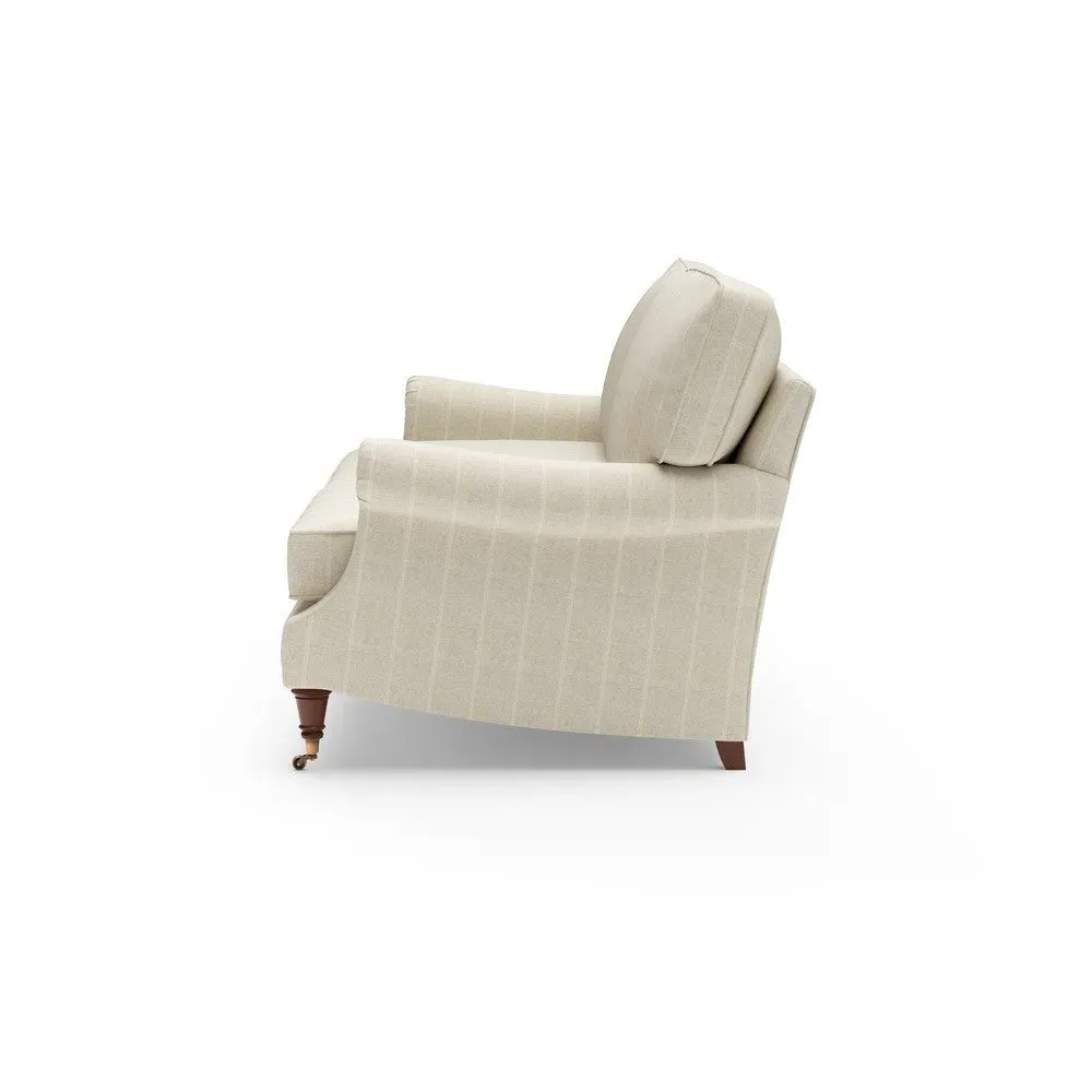 Taylor 4-Seater High Back Sofa - Natural, Compton Stripe by The Cotswold Company, image 7
