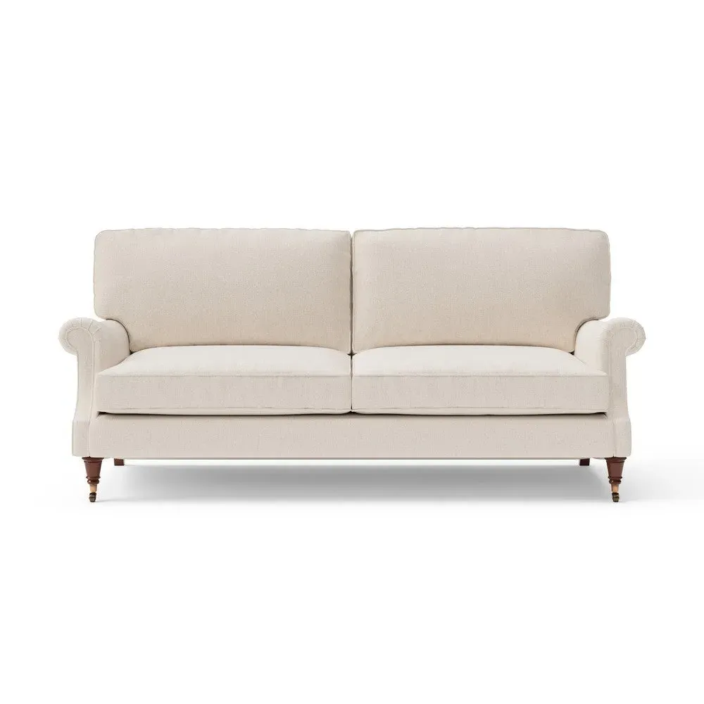 4-Seater High Back Sofa - Natural, Rustic Weave