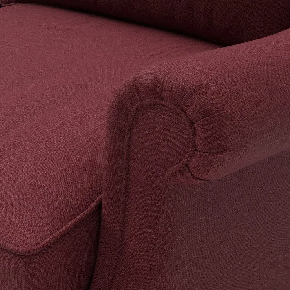 The Cotswold Company 4-Seater Sofa High Back - Rosehip, Linen Mix, image 8