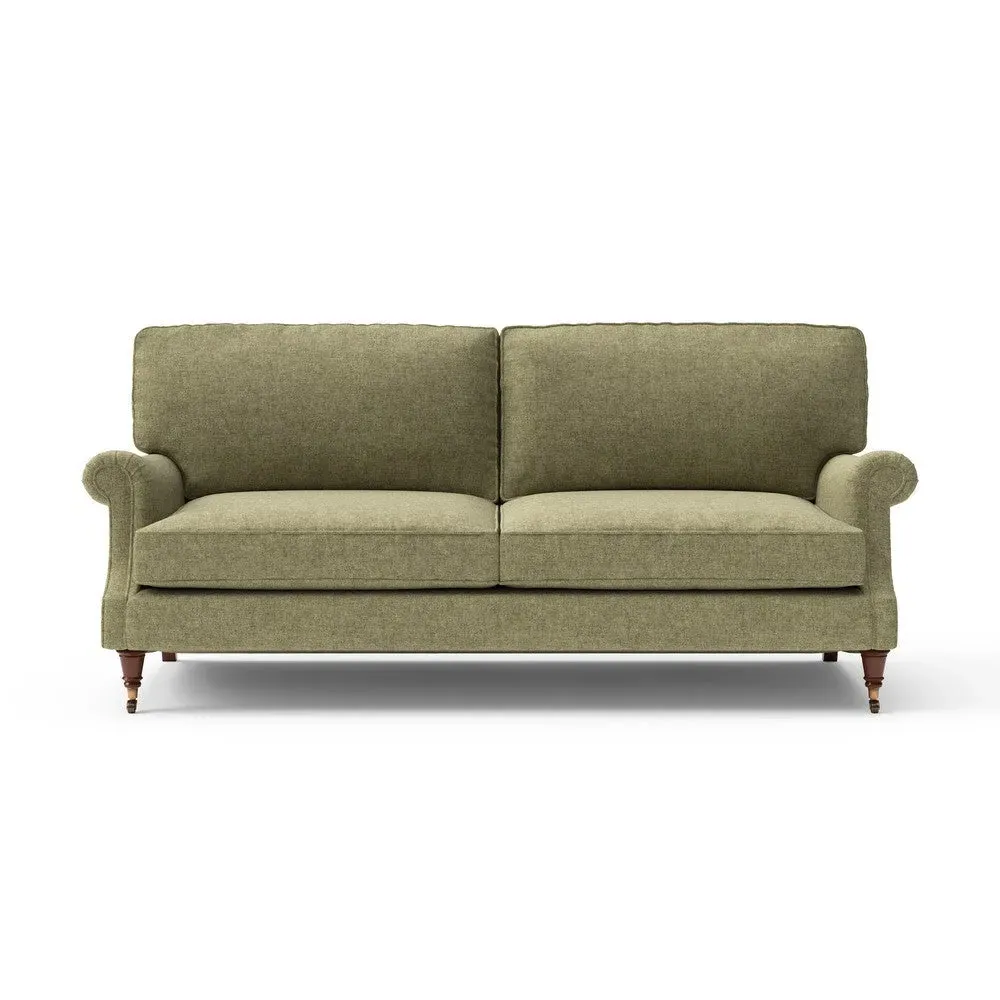 4-Seater High Back Sofa - Sage, Aquaclean Oxford