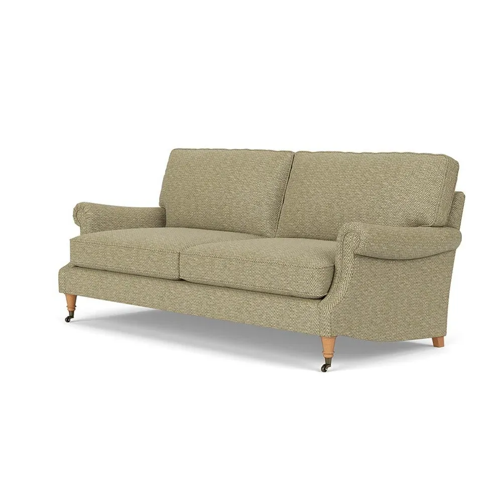 4-Seater Sofa - Apple, Herringbone Weave