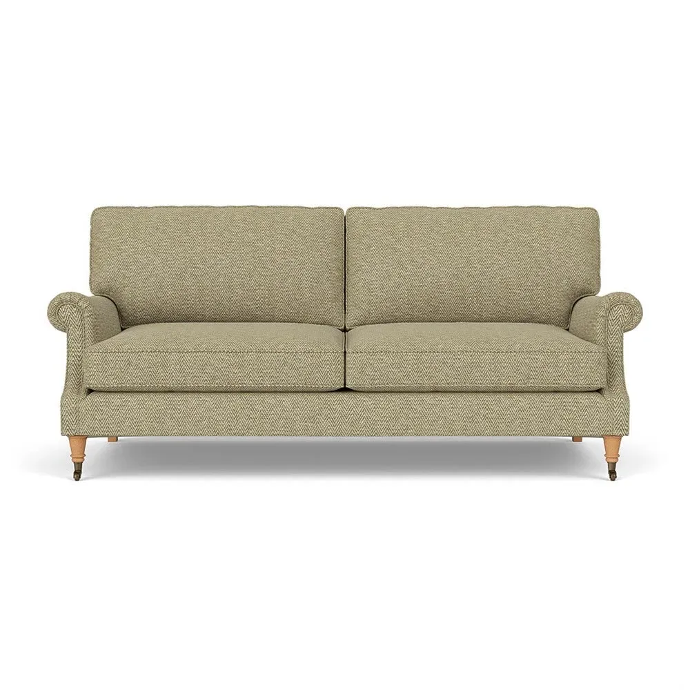 4-Seater Sofa - Apple, Herringbone Weave