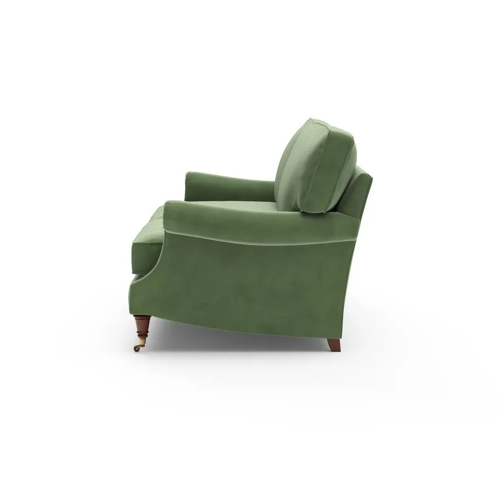 4-Seater Sofa - Green, Matt Velvet