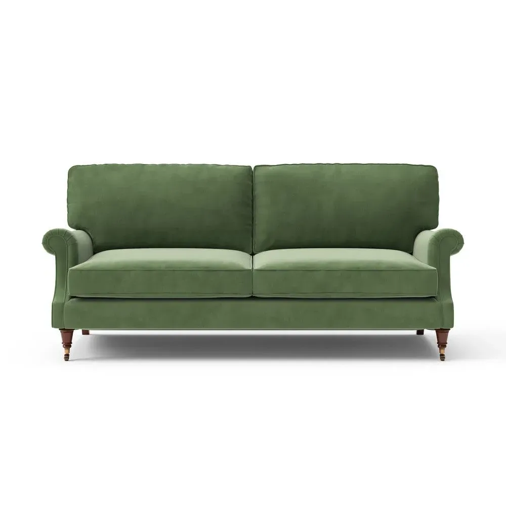 4-Seater Sofa - Green, Matt Velvet