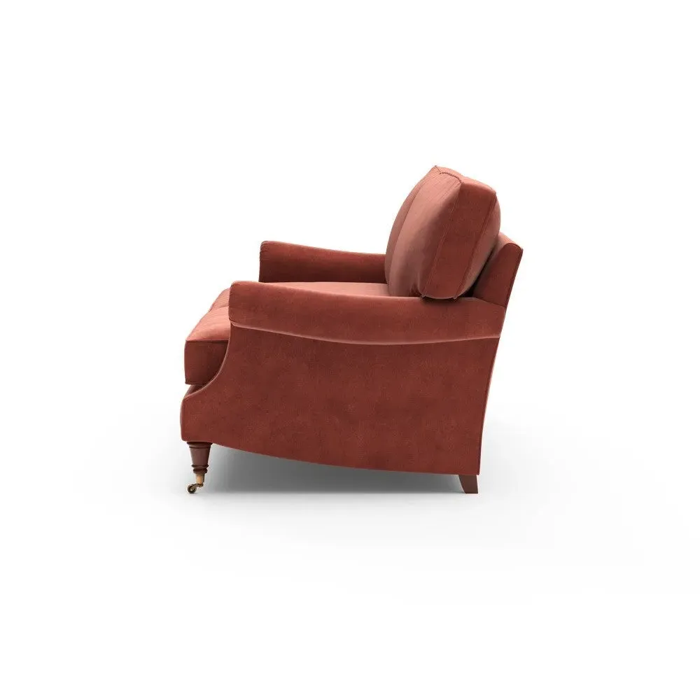 4-Seater Sofa - Red, Velvet