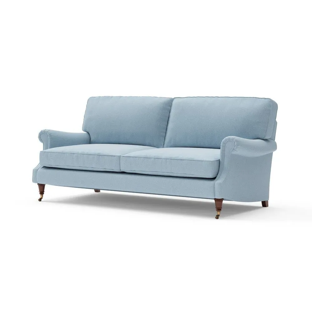 4-Seater Sofa - Sky Blue, House Linen Mix