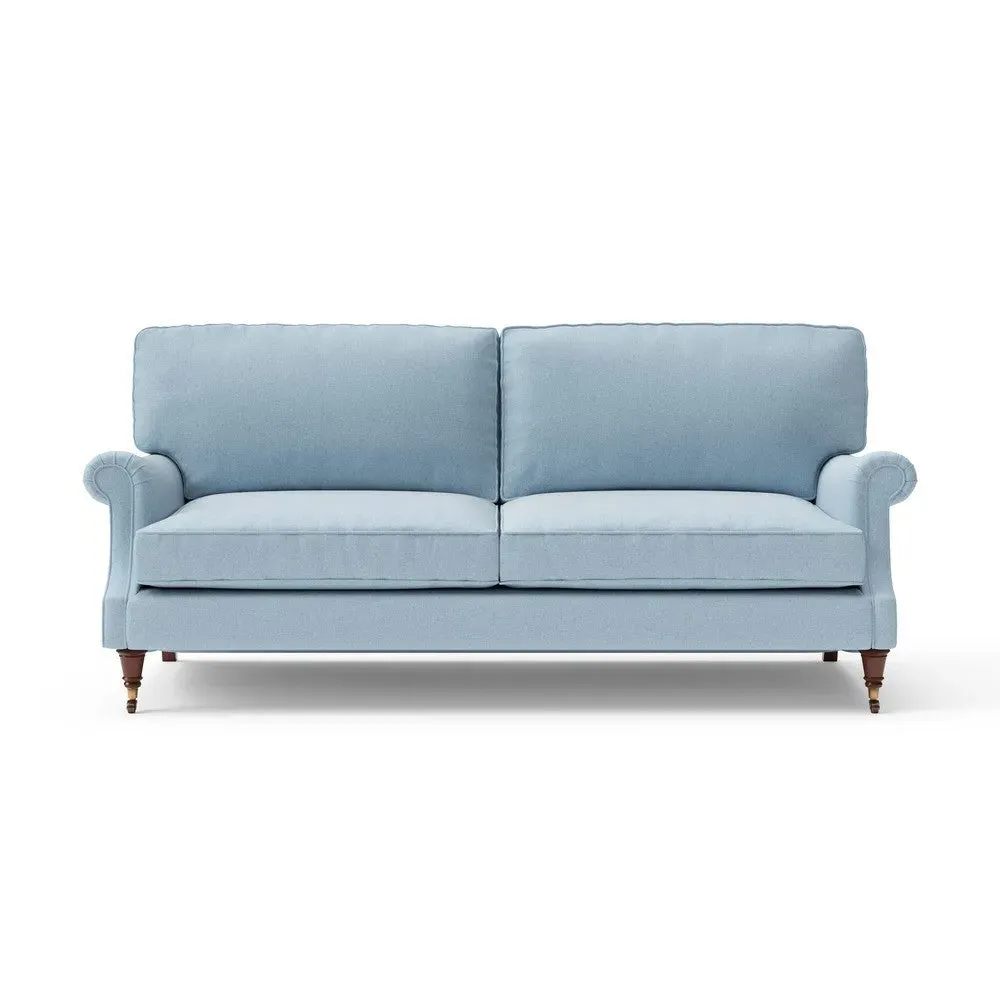 4-Seater Sofa - Sky Blue, House Linen Mix