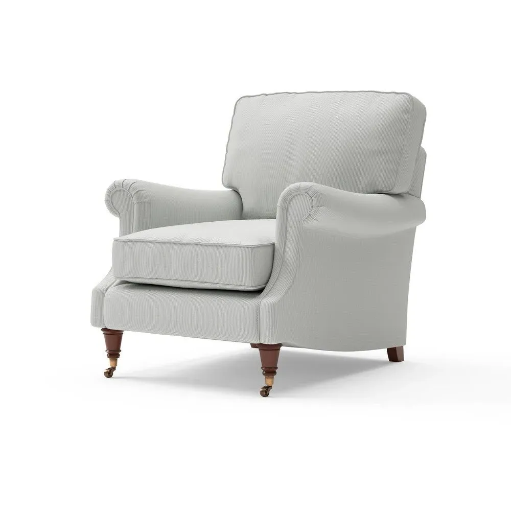 Armchair Broadway Stripe - Duck Egg