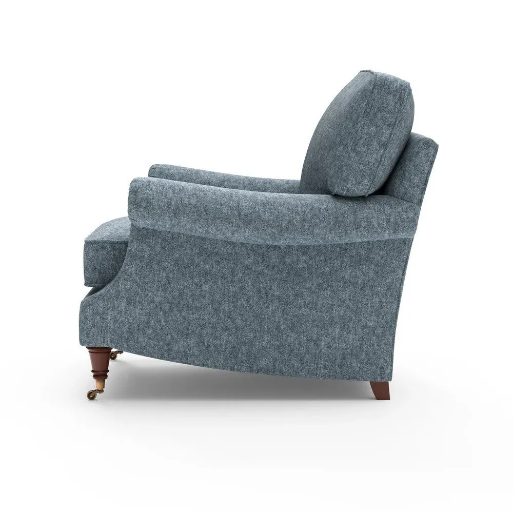 Armchair - Mid Blue, Aquaclean Oxford