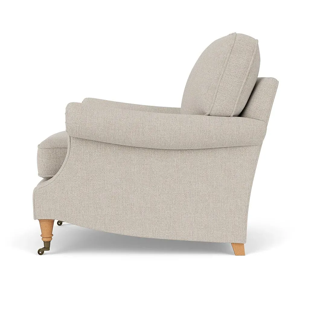 Taylor High Back Armchair - Natural, Aquaclean Oxford by The Cotswold Company, image 3