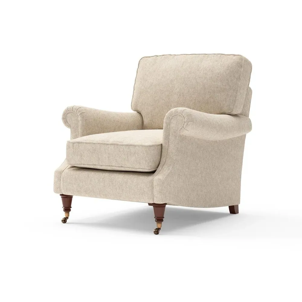 Taylor High Back Armchair - Natural, Aquaclean Oxford by The Cotswold Company, image 5