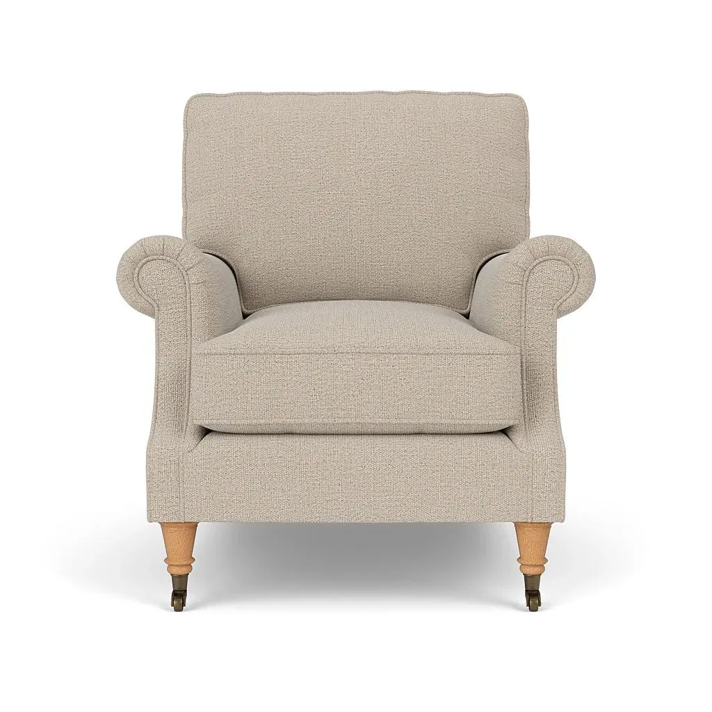 Taylor High Back Armchair - Natural, Rustic Weave by The Cotswold Company, image 2