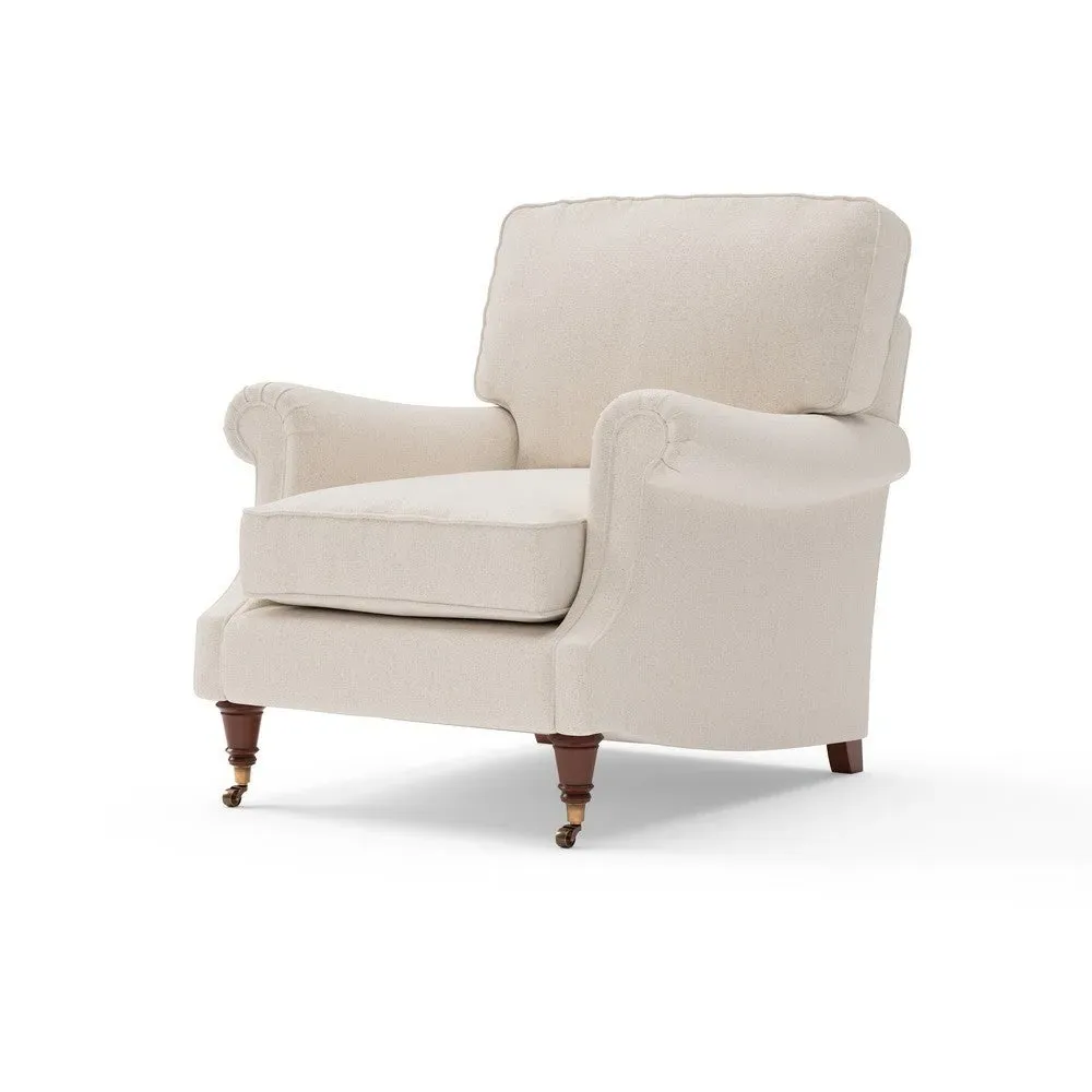 Taylor High Back Armchair - Natural, Rustic Weave by The Cotswold Company, image 5