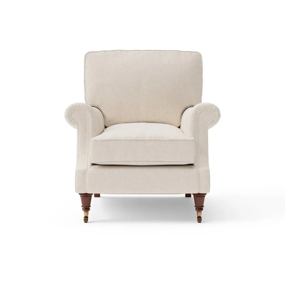 Taylor High Back Armchair - Natural, Rustic Weave by The Cotswold Company, image 6