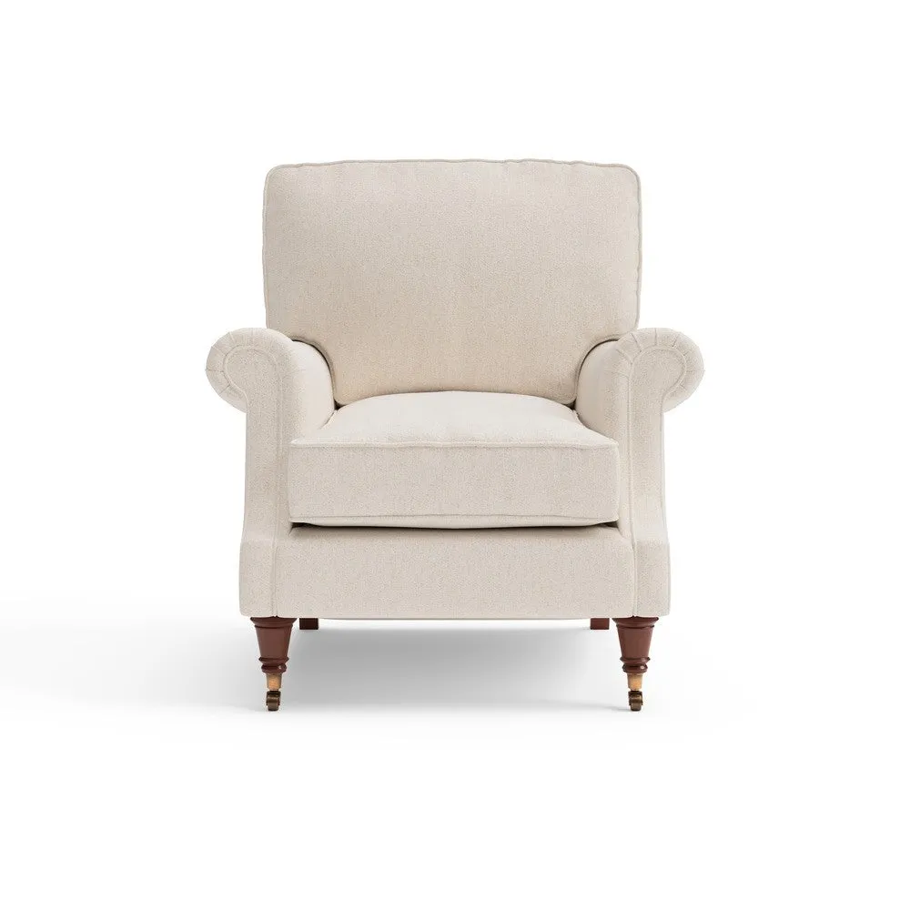 High Back Armchair - Natural, Rustic Weave