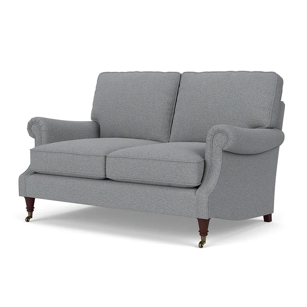 Large 2-Seater High Back Sofa - Blue Marl, House Weave