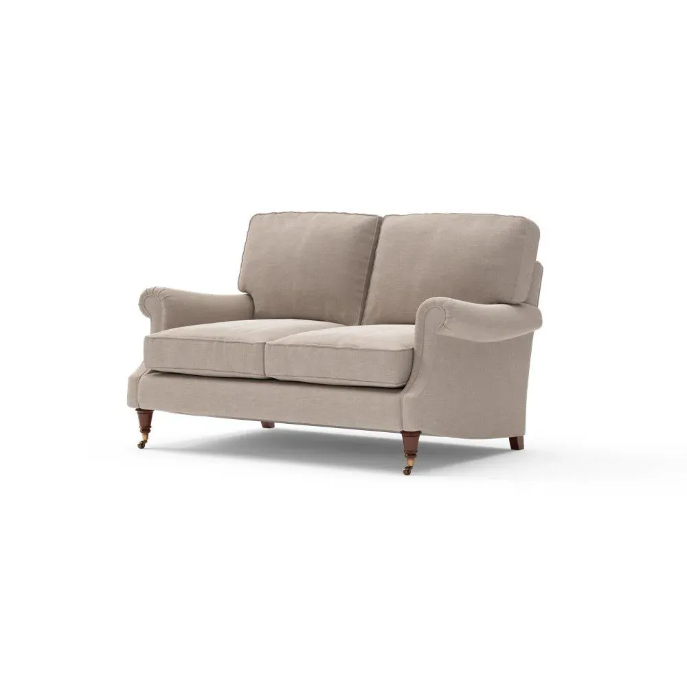 Large 2-Seater High Back Sofa - Natural, Eco Chenille