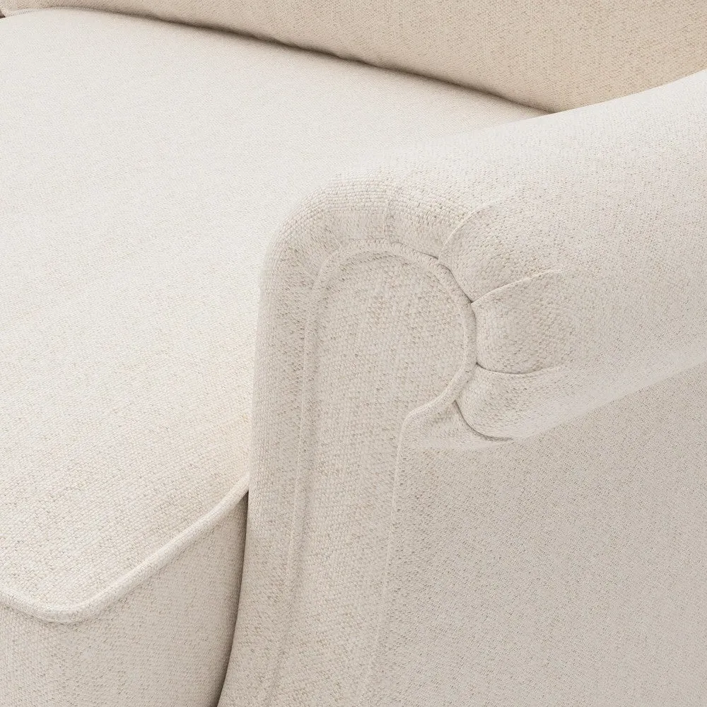 Taylor High Back Large 2-Seater Sofa - Natural, Rustic Weave by The Cotswold Company, image 8
