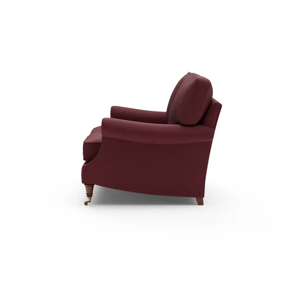 Large 2-Seater High Back Sofa - Rosehip, House Linen Mix by The Cotswold Company, image 7